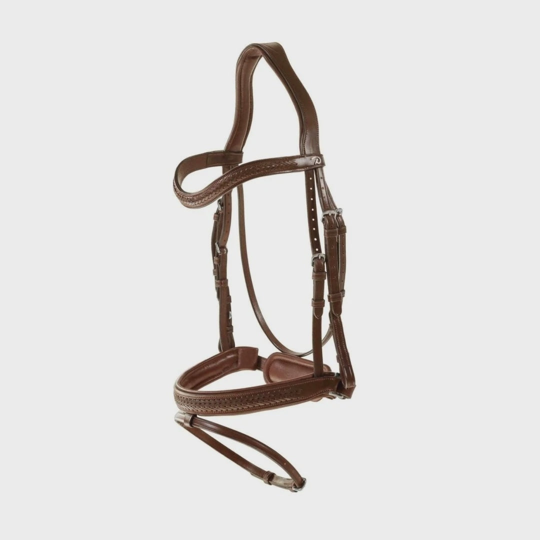 Dy'on Plaited Flash Noseband Hoofdstel with Pull back