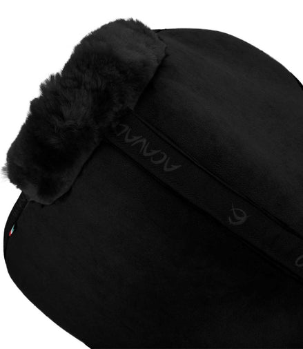 Acavallo Close Contact Half Pad met Memory Foam – Lamswol Zwart
