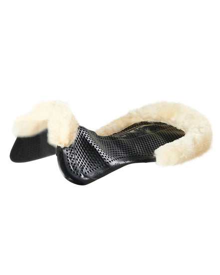 Acavallo Gel NS-S Classic-S uitgesneden plat Zwart Schapenleer Naturel L