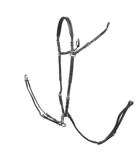 LJ Leathers 3-Punts Jachtmartingaal New Pro Messing Gesp