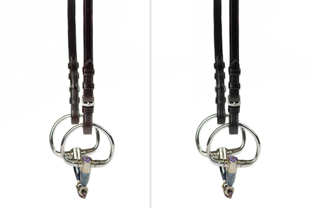 PS of Sweden Cheek Pieces with selectable cradle; flat; regular buckles