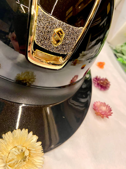 Samshield Miss Shield Glossy Black Trim Chrome Gold Blazon Crystal Fabric Metal Eclipse