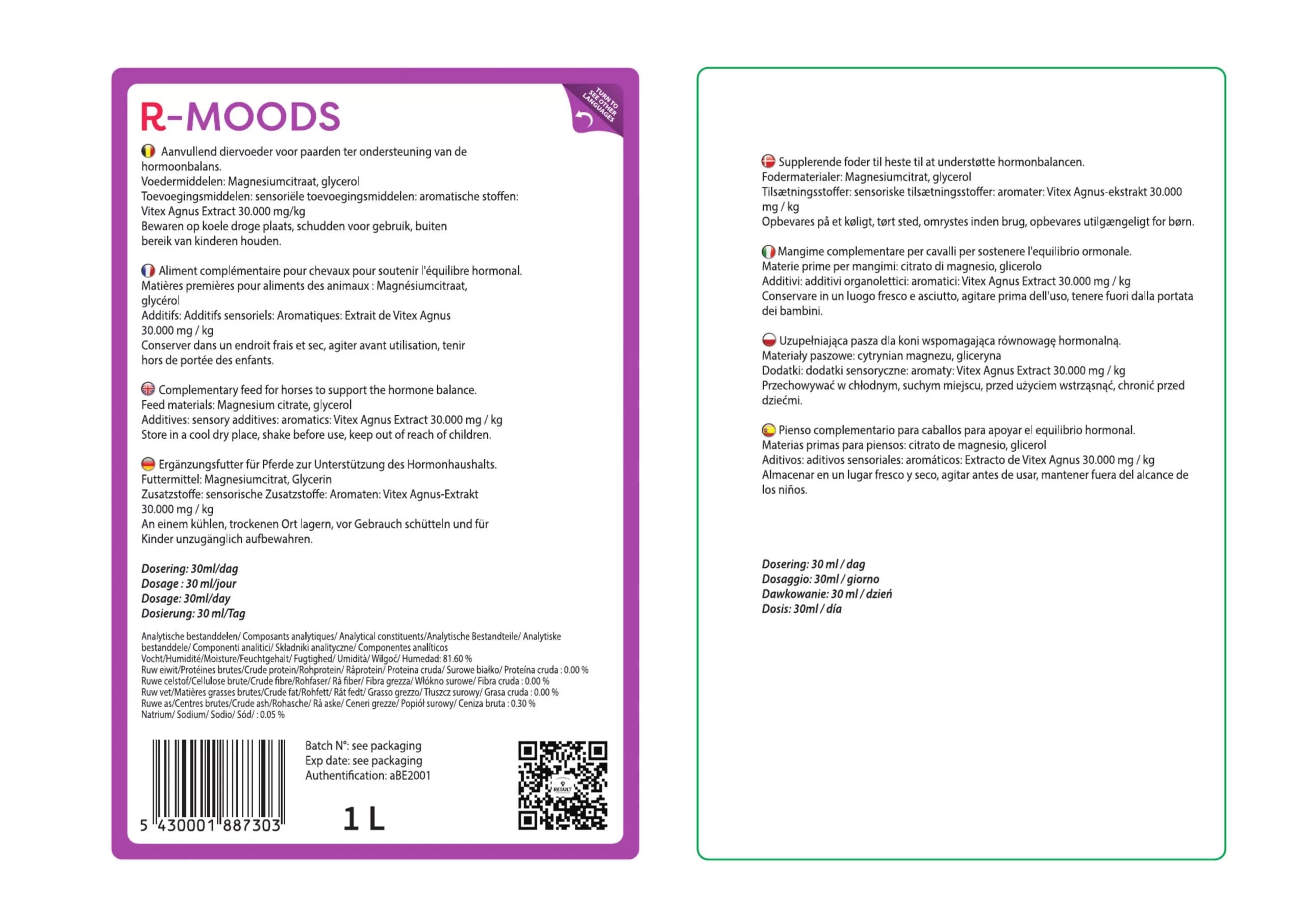 Result Equine R – Moods 1l