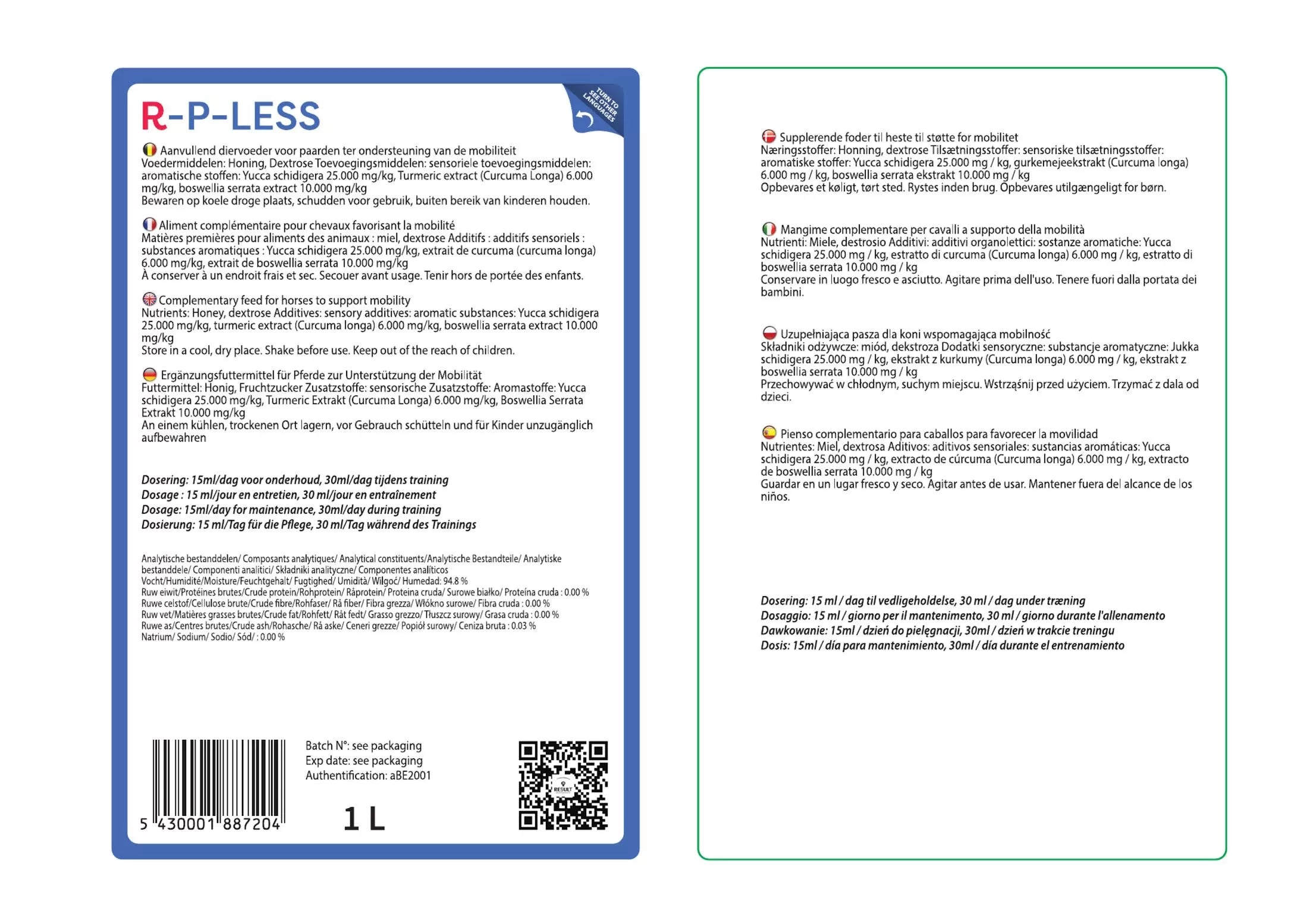 Result Equine R – P-Less 1l