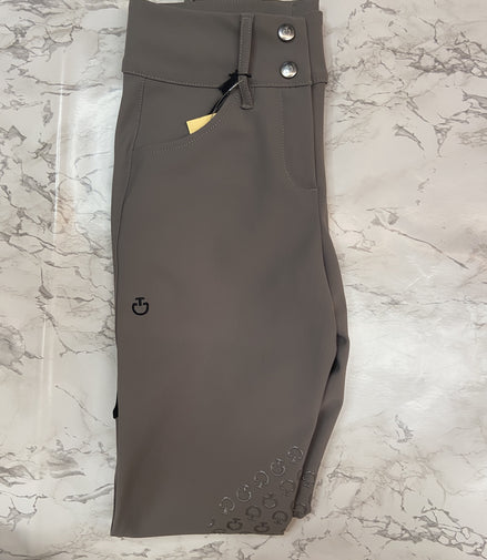 Cavalleria Toscana Damen-Reithose mit hohem Bund und Kniebesatz