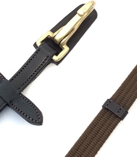 Euroriding Web Reins Pessoa With Snap Hook; Natural Line