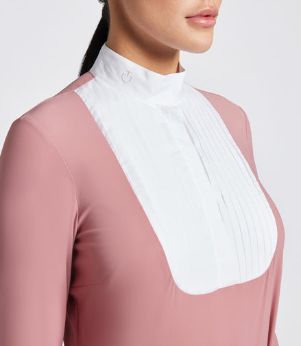 Cavalleria Toscana Damen Plissee Bibi Jersey L/S Turniershirt