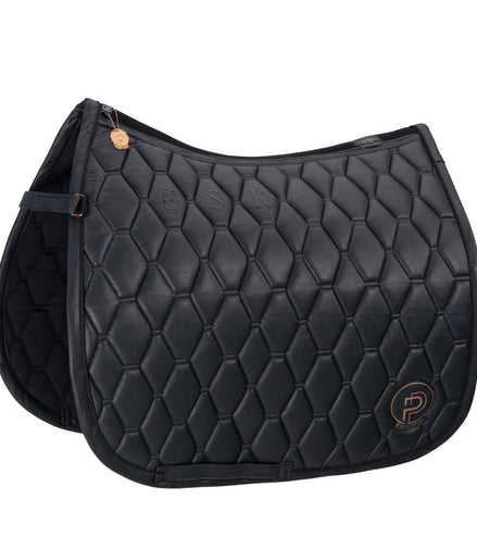 Eskadron Zadeldek Metallic Faux Leather Platinum 23 Black