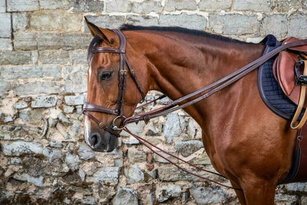 Dy'on Leather/Nylon Draw Reins 5/8 - D Collection