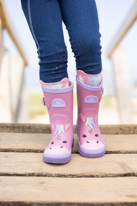 LeMieux Puddle Pals Kids Rain Boots Welly Unicorn