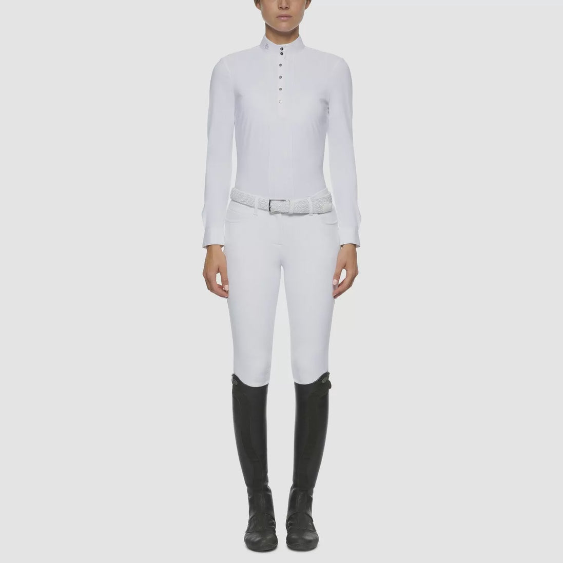 Cavalleria Toscana Dames Pleated Wedstrijd Shirt