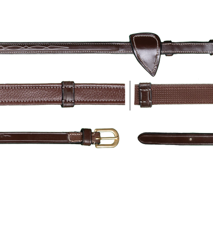 Dy'on 5/8 (16mm) Hunting Reins with 7 Leather Stops D Coll.