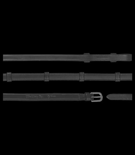 Dy'on 5/8 16mm Full Leather Curb Reins 7 Loops Working