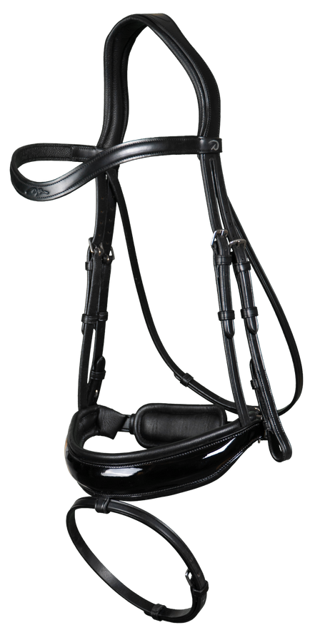 Dy'on Patent Large Crank Noseband w Flash - New English