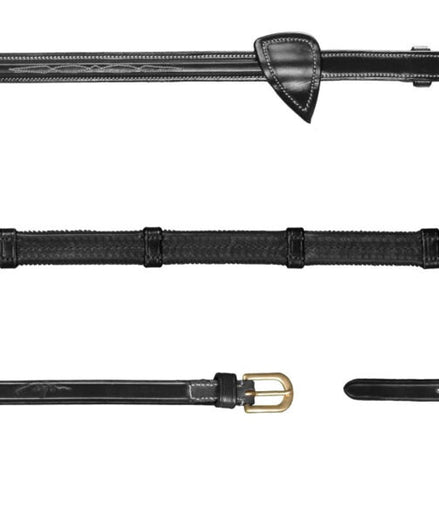 Dy'on 1/2 Howlett Rubber Reins with 7 Leather Stops