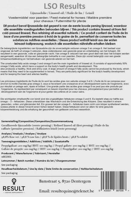 Result Equine R-Linseed Oil 5L