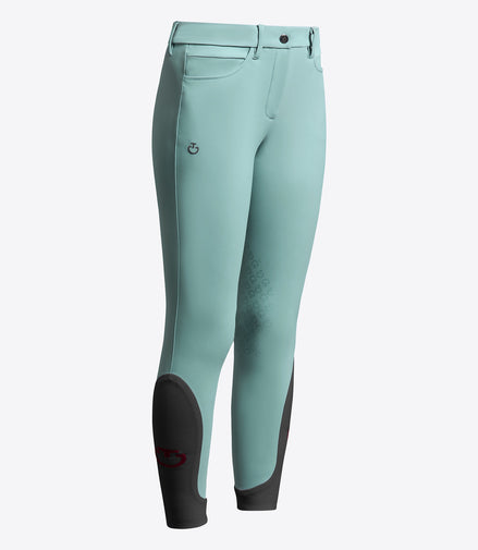 Cavalleria Toscana Jumping Rijbroek Knee Grip Meisjes Light Teal Green