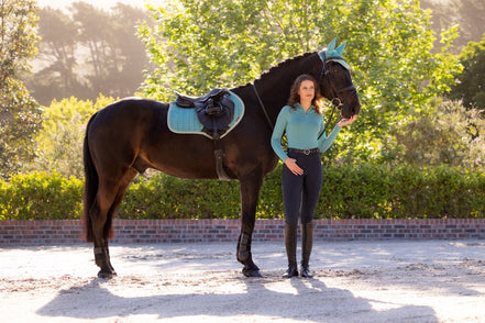 LeMieux Suede Saddle Pad Lagoon SS25