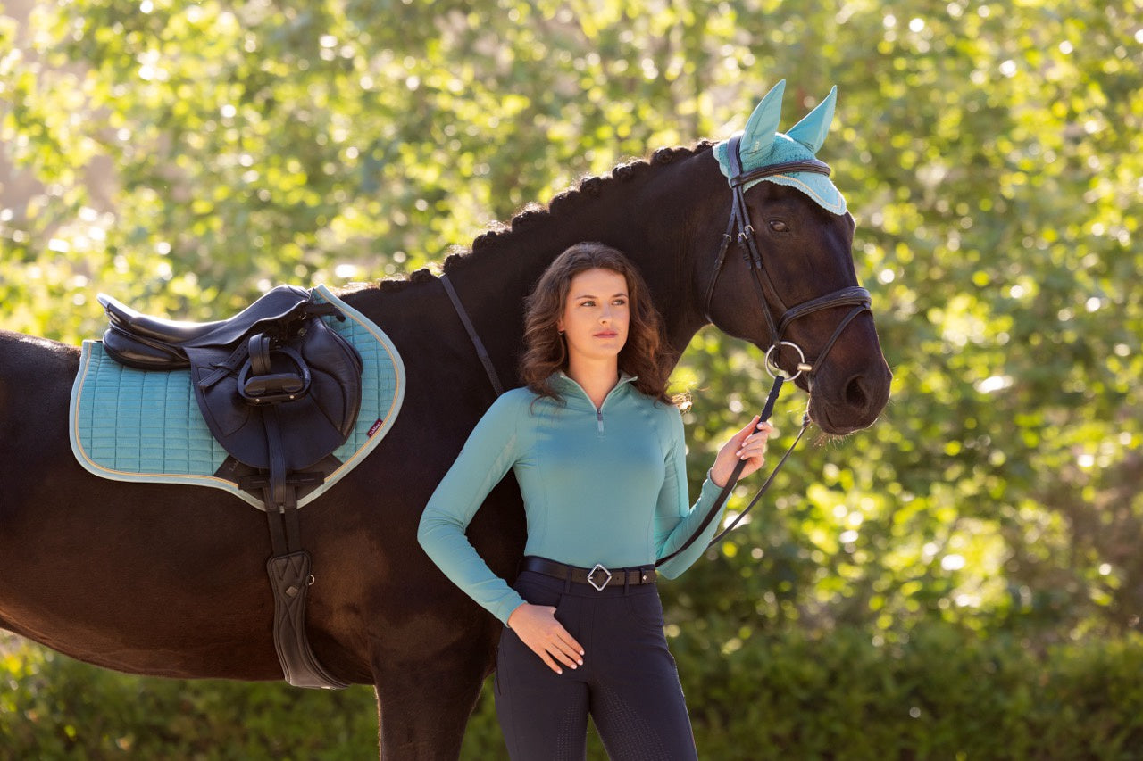 LeMieux Suede Saddle Pad Lagoon SS25