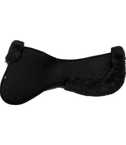 Acavallo Close Contact Half Pad met Memory Foam – Lamswol Zwart