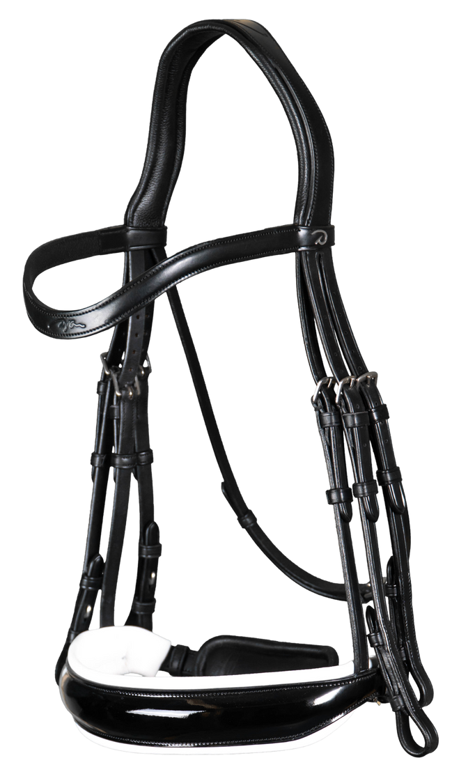 Dy'on Patent Large Crank Noseband White Pad. - New English