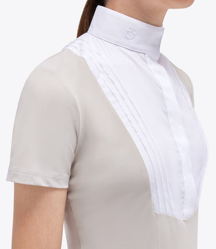 Cavalleria Toscana Jersey-Wettkampfshirt S/S mit Latz für Mädchen