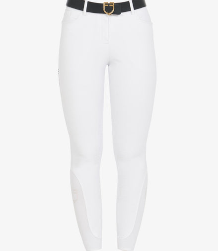 Equestro Women's Summer Riding Breeches Zenda Knee Grip