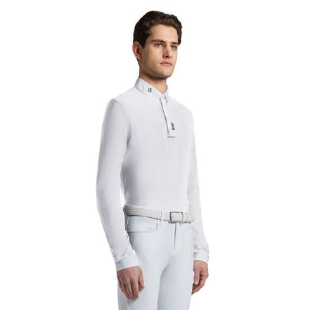 Cavalleria Toscana Heren Jersey Button L/S Wedstrijd Shirt