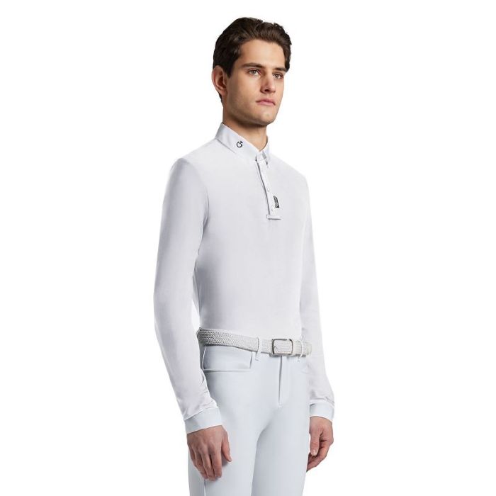 Cavalleria Toscana Heren Jersey Button L/S Wedstrijd Shirt