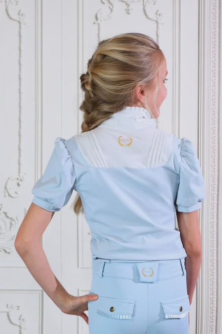 Joline Wedstrijdshirt Josephine korte mouw Aqua Blue