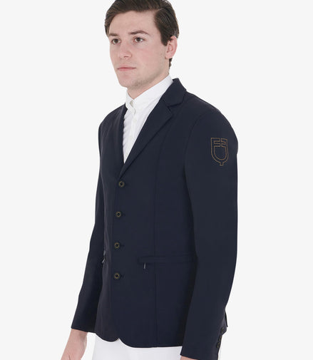 Equestro Herren-Wettkampfjacke mit kontrastierendem gesticktem Logo