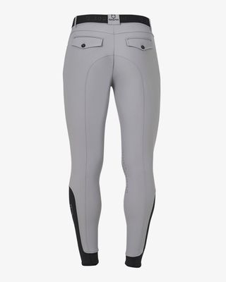 Pantalon d'équitation d'été pour homme, coupe slim, avec genouillères intégrées