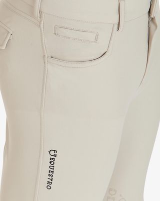 Pantalon d'équitation d'été pour homme, coupe slim, avec genouillères intégrées