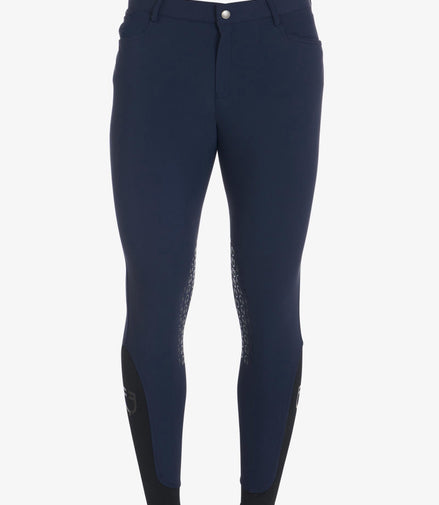 Equestro Herren-Reithose Slim Fit Sommer mit Kniebesatz