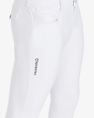 Pantalon d'équitation d'été pour homme, coupe slim, avec genouillères intégrées