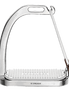 Sprenger Peacock Stirrups with rubber ring - Stainless steel; size 110 mm Black rubber pad