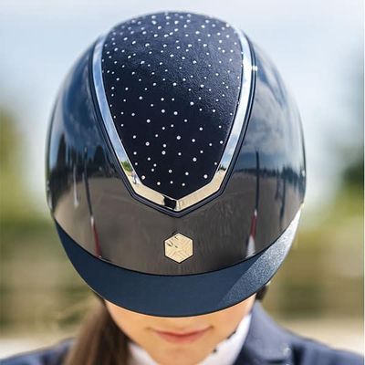 Charles Owen Riding Helmet Kylo Gloss Shell &amp; Crystal Top