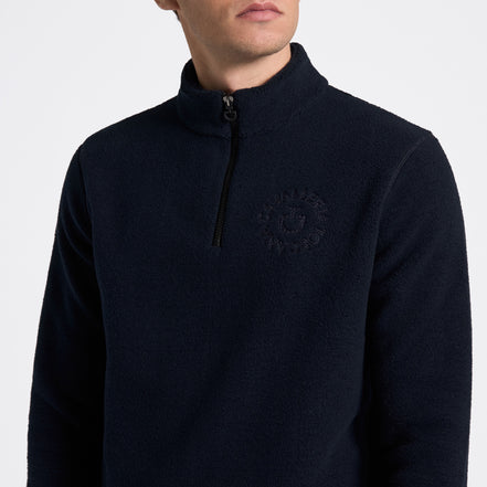 Cavalleria Toscane Heren Fleece Half Zip | Navy