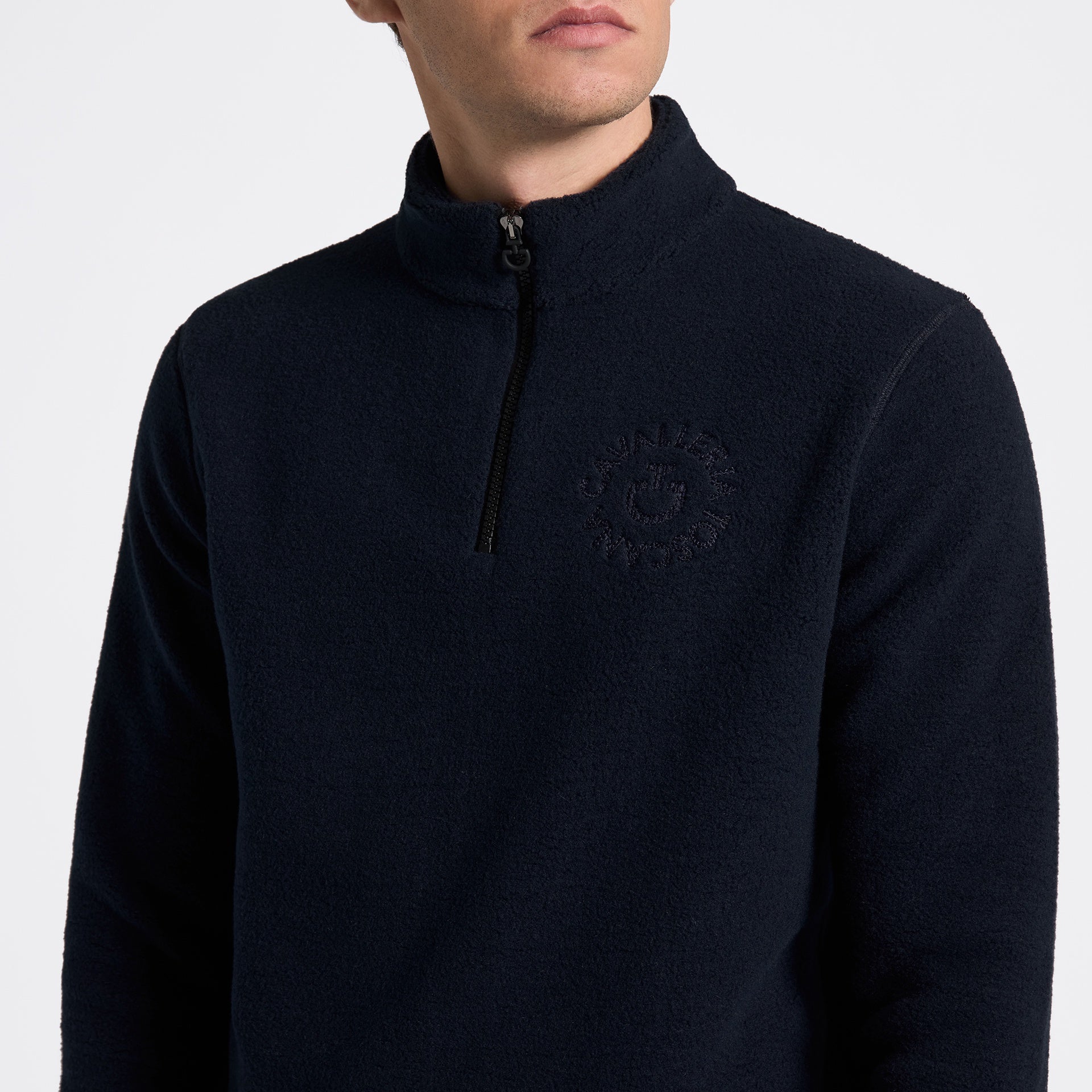 Cavalleria Toscane Heren Fleece Half Zip | Navy