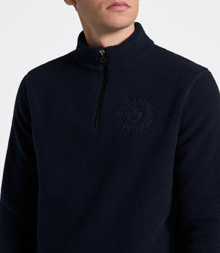Cavalleria Toscane Heren Fleece Half Zip | Navy