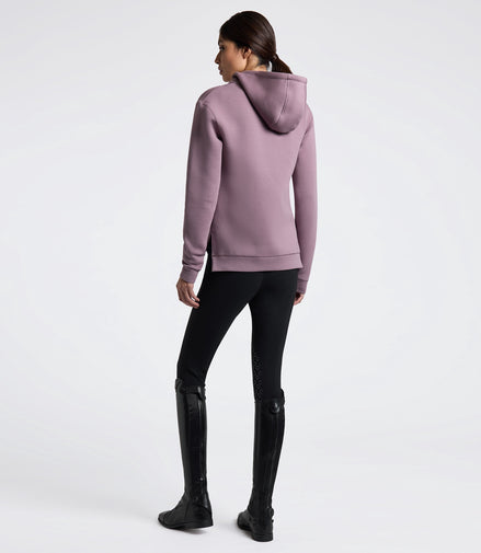 Cavalleria Toscana Sweat à capuche zippé en coton Femme