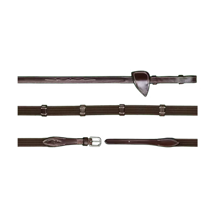 Dy'on 5/8 (16mm) Geweven Teugels met 9 Stops Hunter Collection