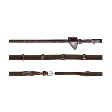 Dy'on 5/8 (16mm) Geweven Teugels met 9 Stops Hunter Collection