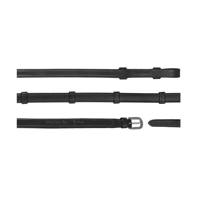 Dy'on 5/8 16mm Full Leather Curb Reins 7 Loops Working