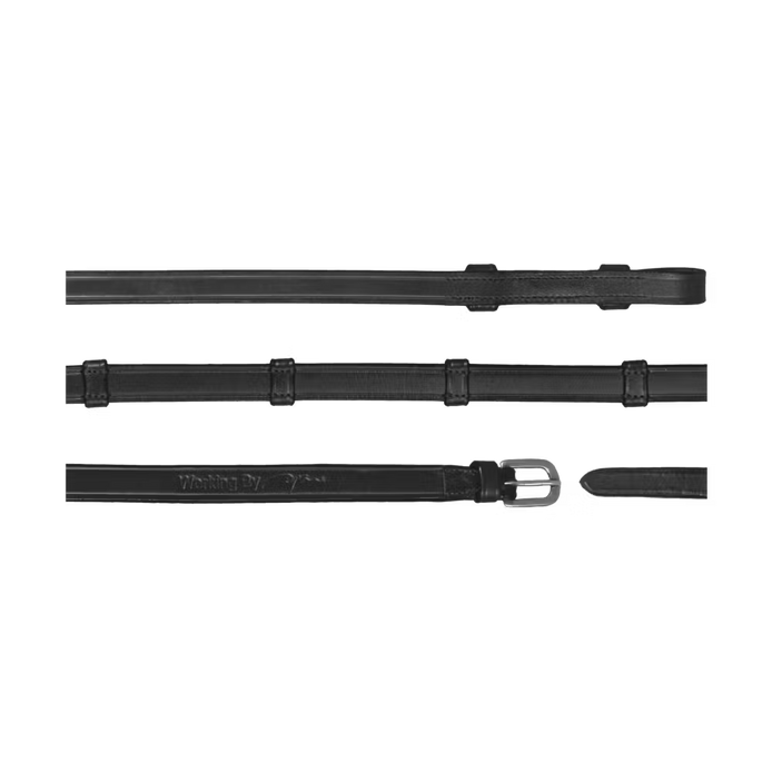 Dy'on 5/8 16 mm Full Leather Curb Reins 7 Loops Working – detailfoto 2