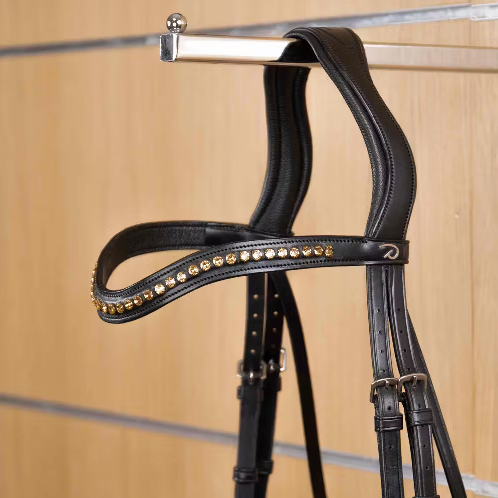 Dy'on Gold Swarovski V-Vormige Frontriem - New English – detailfoto 2