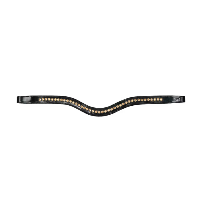Dy'on Gold Swarovski V-Vormige Frontriem - New English – frontriem | Maddelin Equestrian