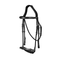 Hoofdstel met aanpasbare Duitse neusriem New English Collection Trenshoofdstellen - Maddelin Equestrian Dy on