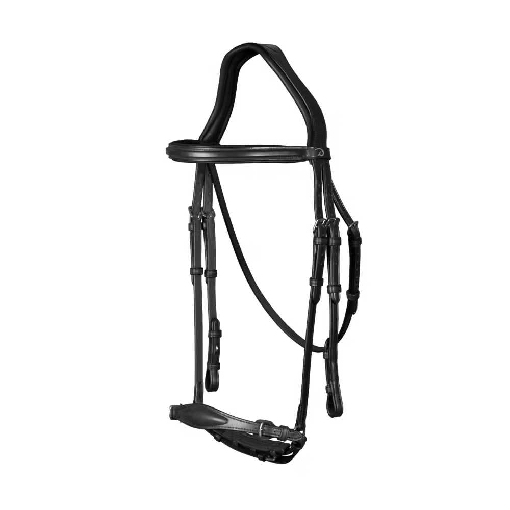 Hoofdstel met aanpasbare Duitse neusriem New English Collection Trenshoofdstellen - Maddelin Equestrian Dy on
