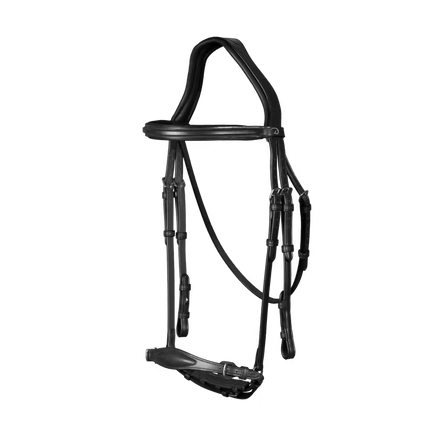 Hoofdstel met aanpasbare Duitse neusriem New English Collection Trenshoofdstellen - Maddelin Equestrian Dy on